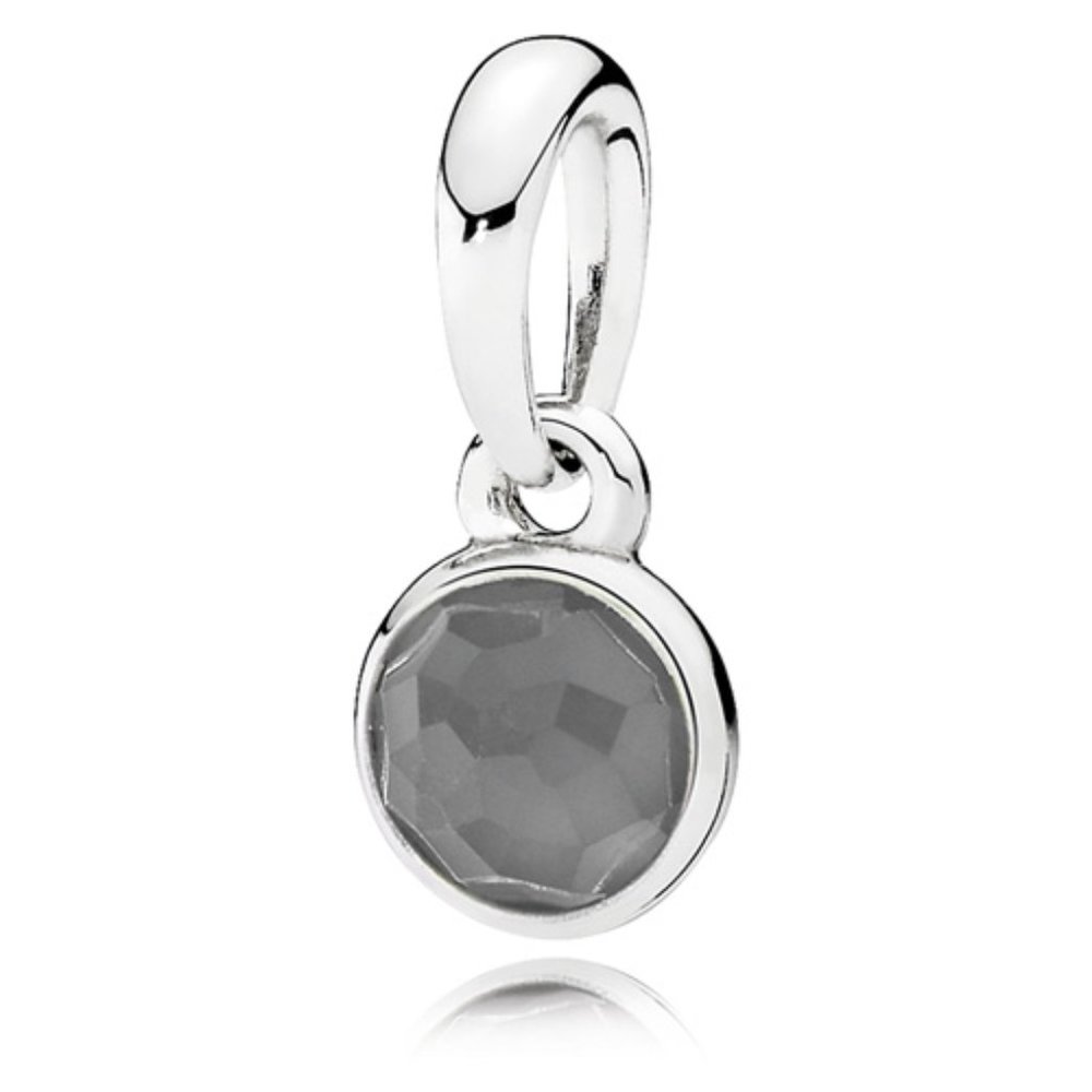 Pandora June birthday droplet sterling silver moonstone pendant item# 390396MSG